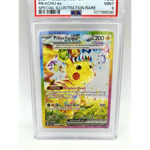 2024 Pokemon SSP EN Surging Sparks Special Illustration PIKACHU EX PSA 9 - Picture 7 of 7